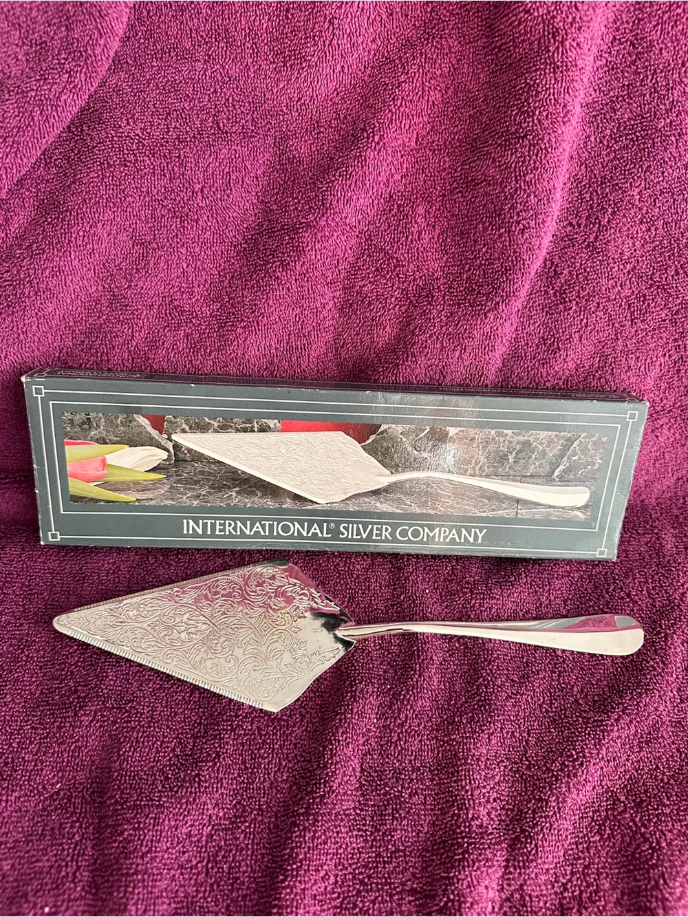 International Silver Company Silverplated Cake Server  - EUC